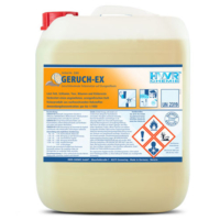 GERUCH-EX ist das Orangenöl Reiniger Konzentrat zur Entfernung von Fett, Schlamm und anderen riechenden organischen Verschmutzungen, Mineralölreste, Teer, Bitumen und Wachsschichten, Klebereste und Teerflecken auf Lacken und glatten Oberflächen.