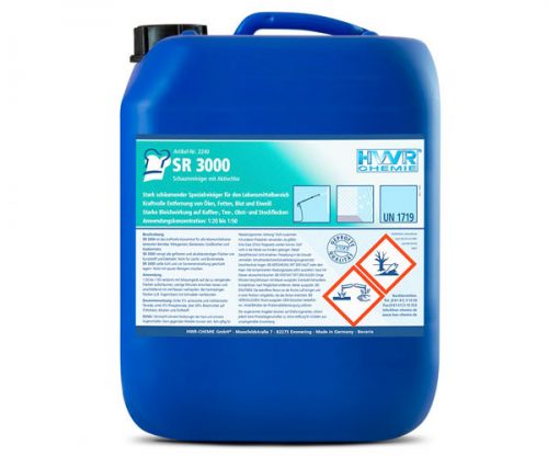 Chlorhaltiger Schaumreiniger - SR 3000 ist das kraftvolle Schaumreiniger Konzentrat mit Aktivchlor für alle lebensmittelverarbeitenden Betriebe.