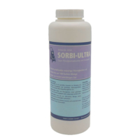 Flüssigkeitsabsorber SORBI-ULTRA ist ein spezieller Flüssigkeitsabsorber zur Bindung von wässrigen Flüssigkeiten wie Getränken, Nahrungsmitteln, Urin, Erbrochenem, Blut, Körperflüssigkeiten etc.