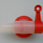 Auslaufhahn-10-Liter-Kanister, Kappe rot, DIN 50 Gewinde