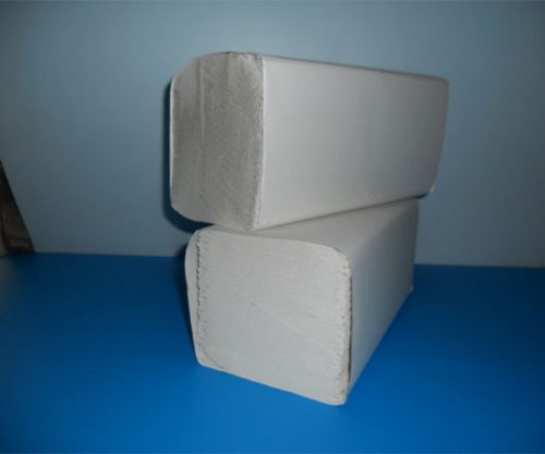 Papierhandtücher zweilagig 24 x 23 cm, rec. weiß, zick-zack-gefaltet, 3750 Blatt pro VPE, 32 VPE pro Palette